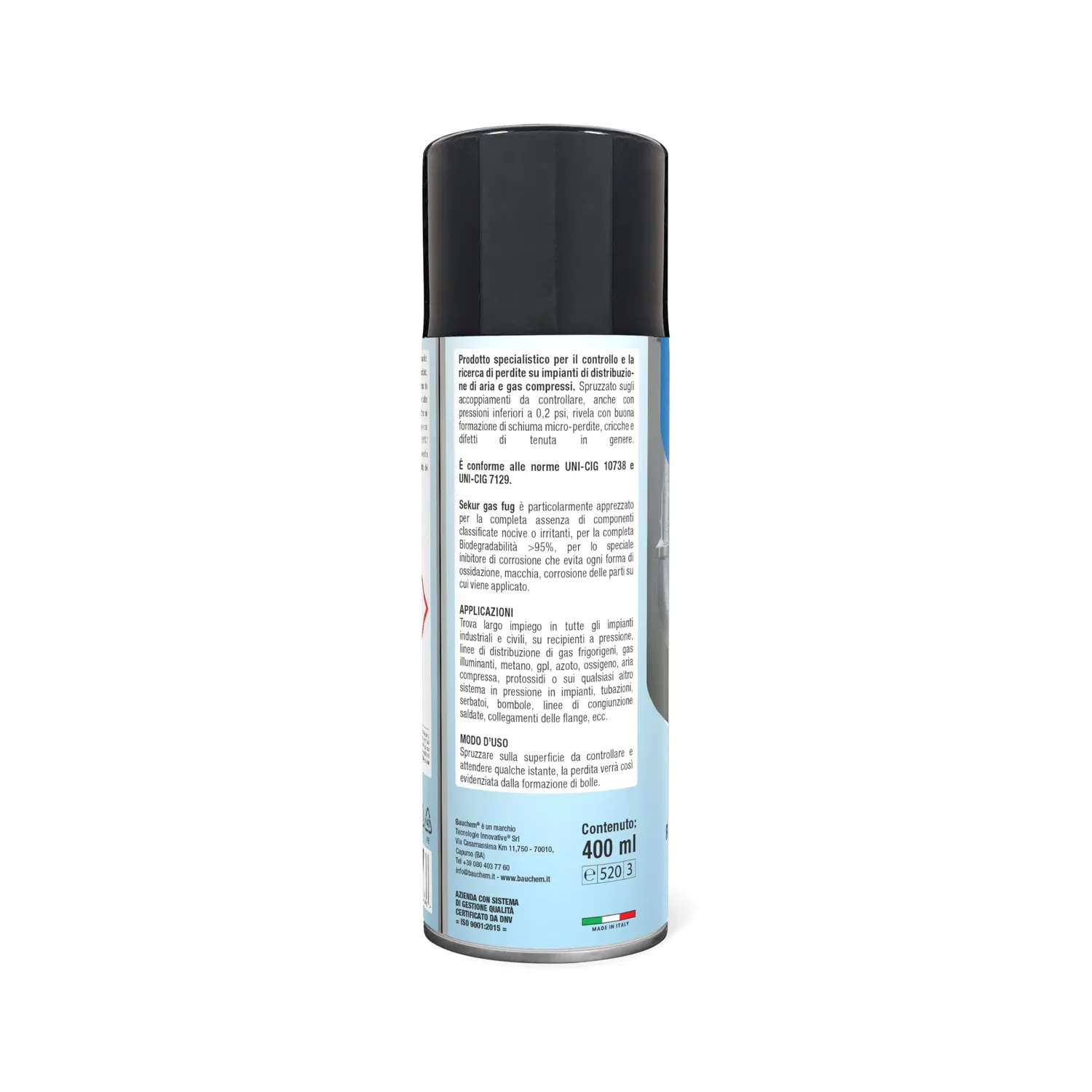 Bauchem Sekur Gas Fug rilevatore fughe gas spray 400 ml omologato