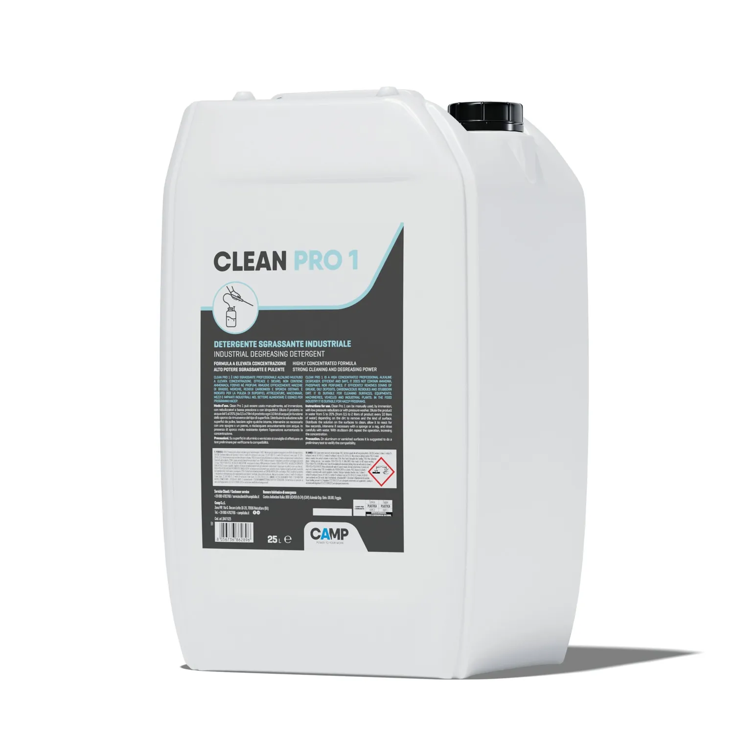 Camp Clean Pro 1 sgrassante tanica 5 L superconcentrato