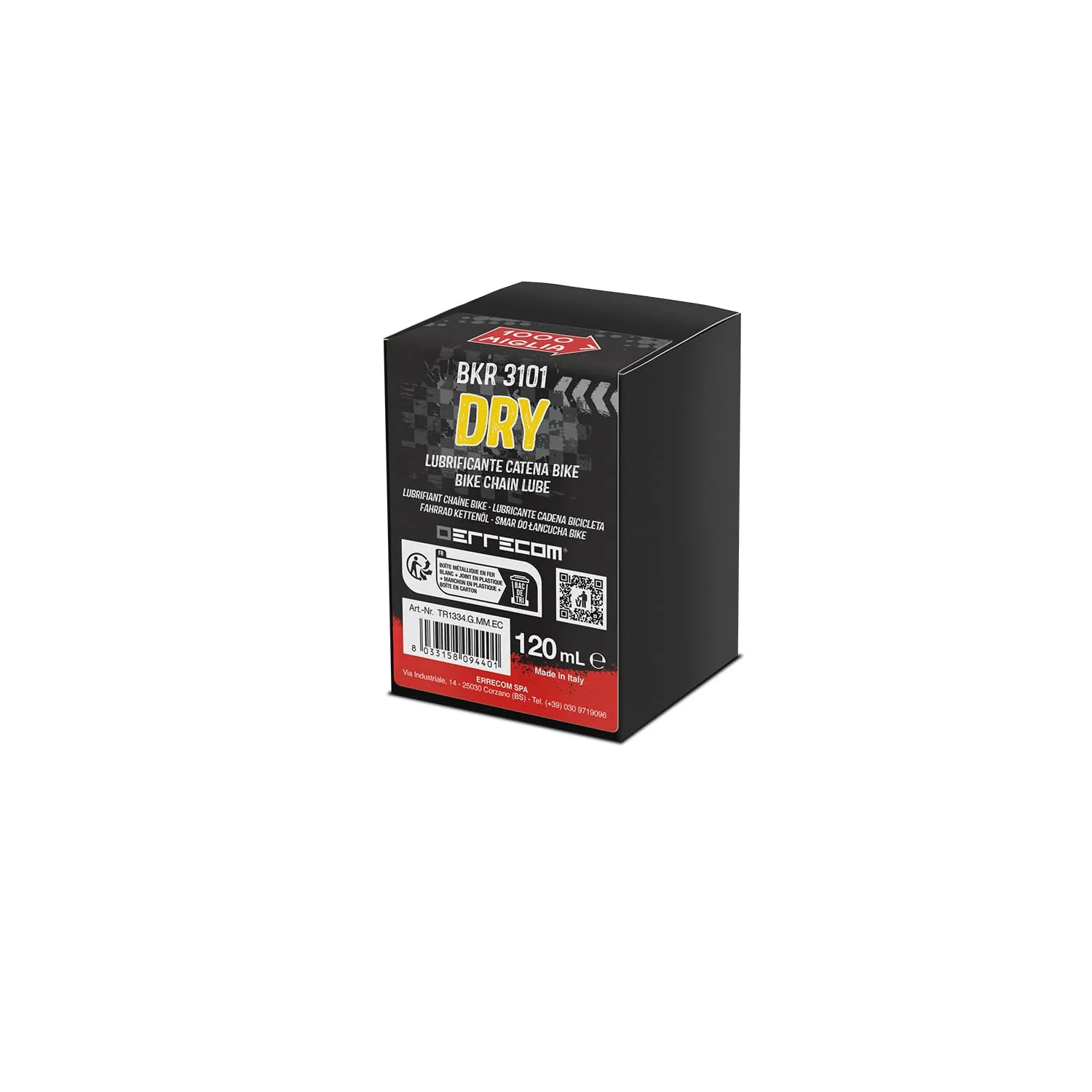 Errecom BKR 3101 olio catena bici Dry 120 ml clima secco