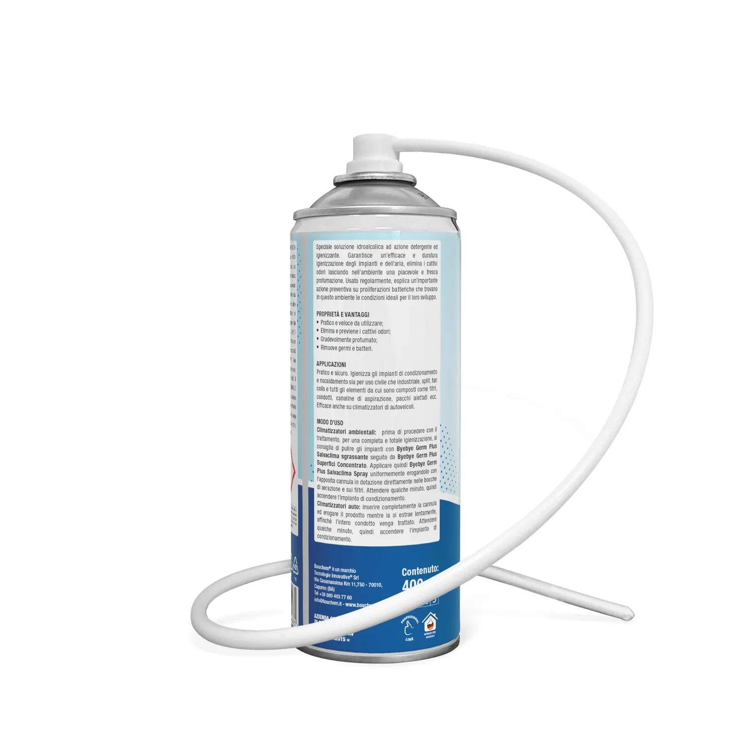 Bauchem Byebye Germ+ Miny Kit Salvaclima pulizia clima 600+400 ml antiodore