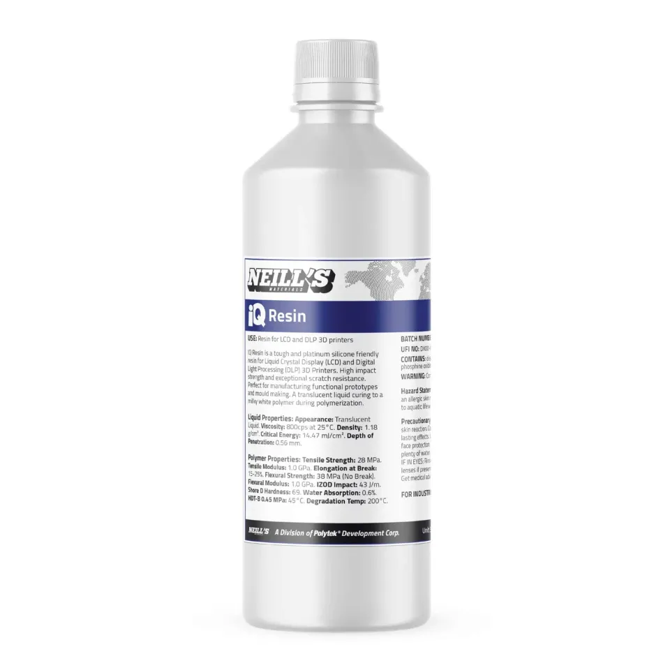 Neill's Materials IQ Moulding Resin resina 3D bianca LCD DLP