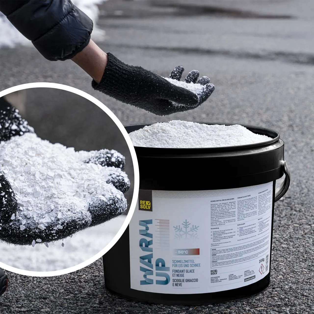 Warm Up Resolv sciogli ghiaccio secchio 14 kg naturale