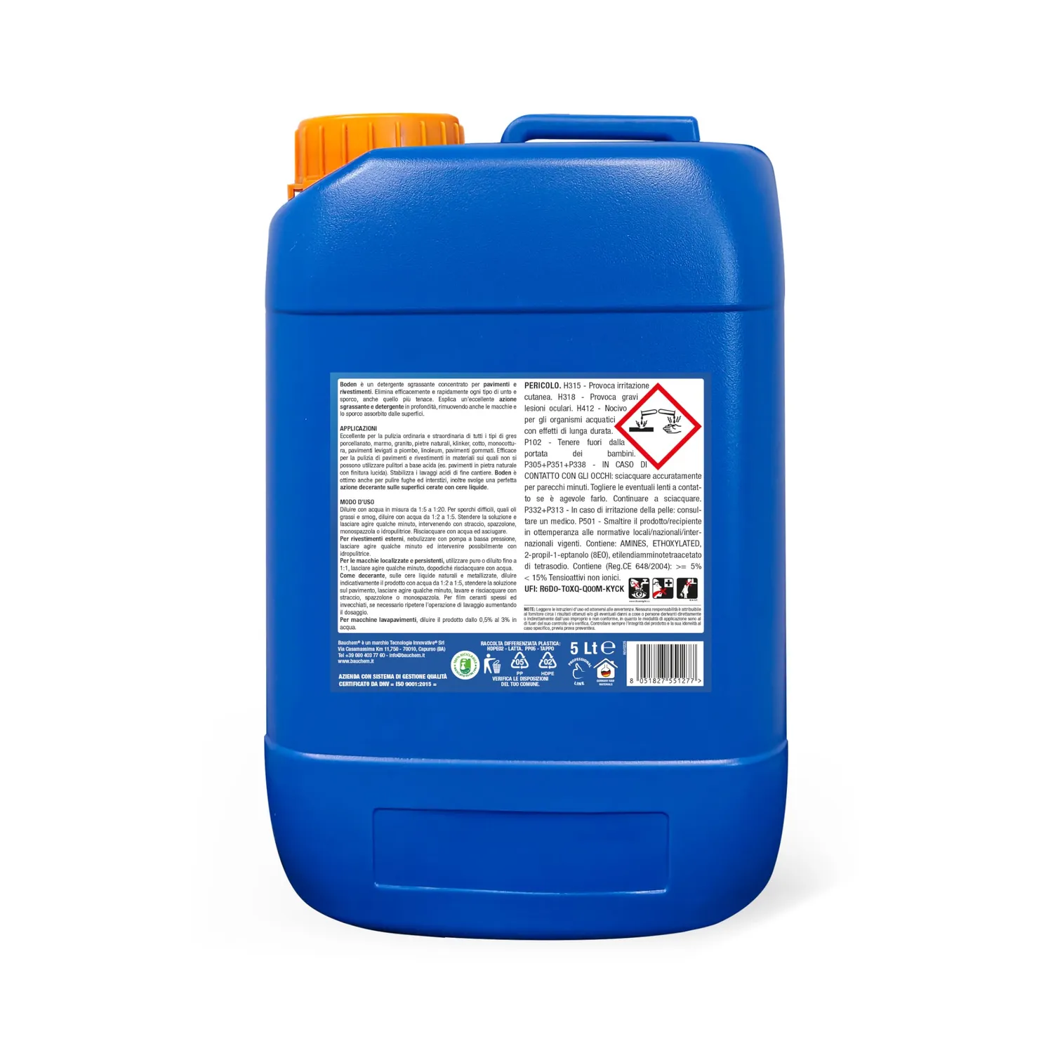 Bauchem Boden sgrassatore pavimenti 5 Lt concentrato