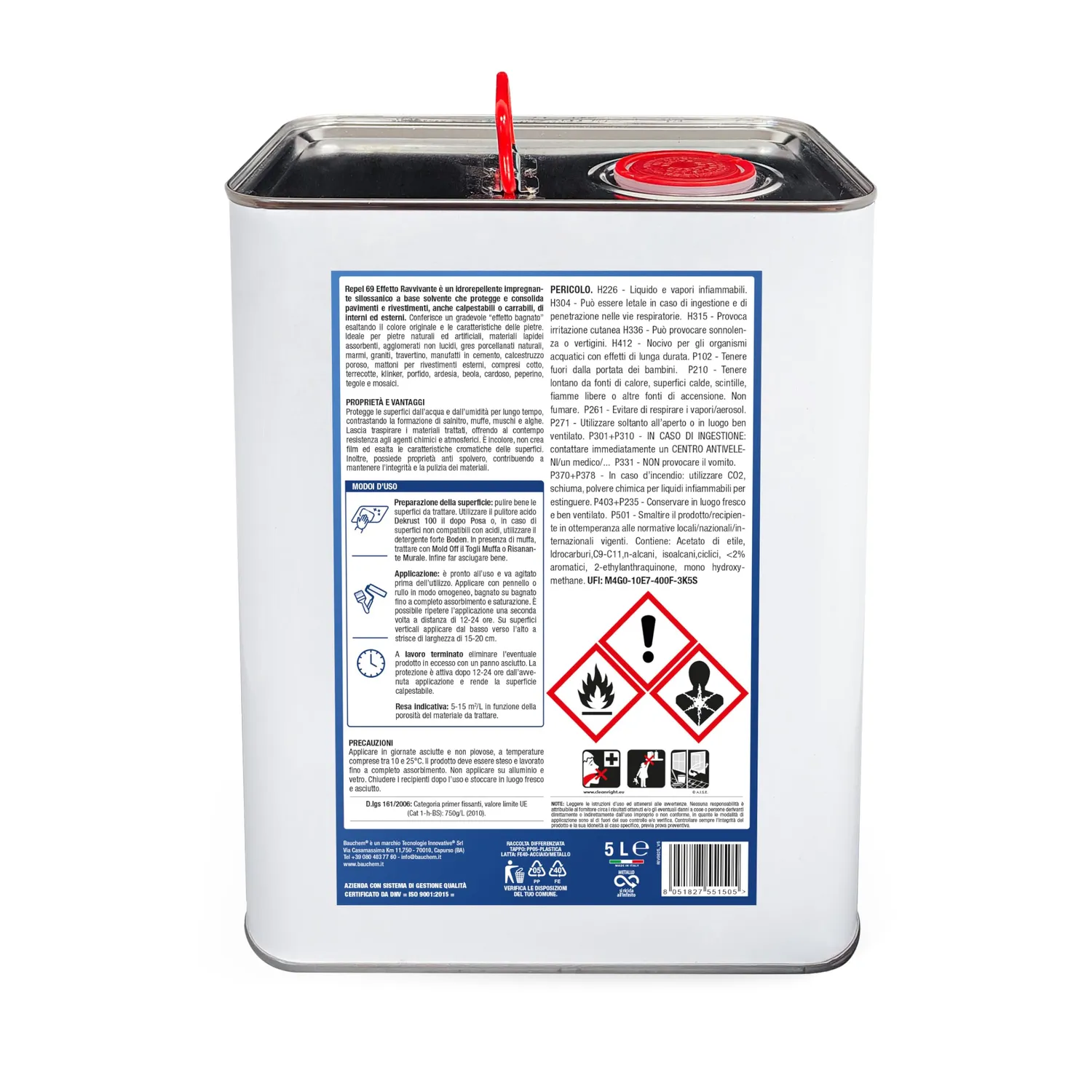 Bauchem Repel 69 idrorepellente ravvivante 5 L solvente