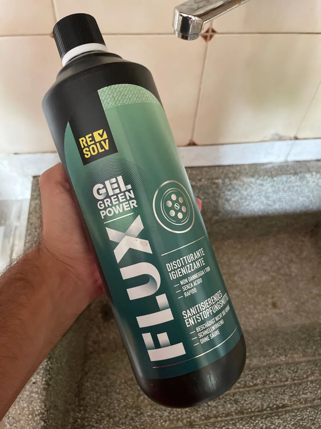 Resolv Flux Green Gel disgorgante tubi 1L anticapelli