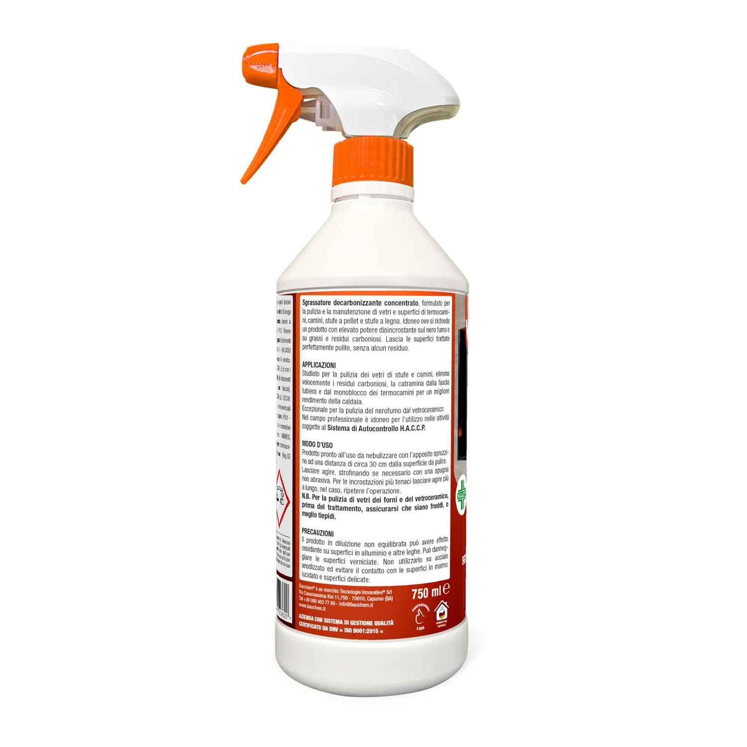 Bauchem Vetrocamini sgrassatore vetro stufa 750 ml