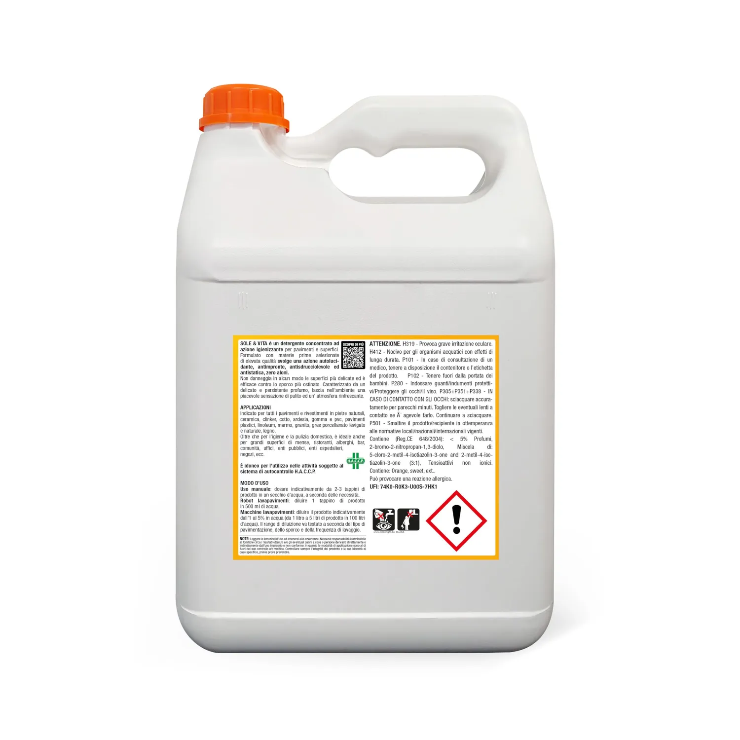 Bauchem Sole & Vita detergente pavimenti 5 L mela verde