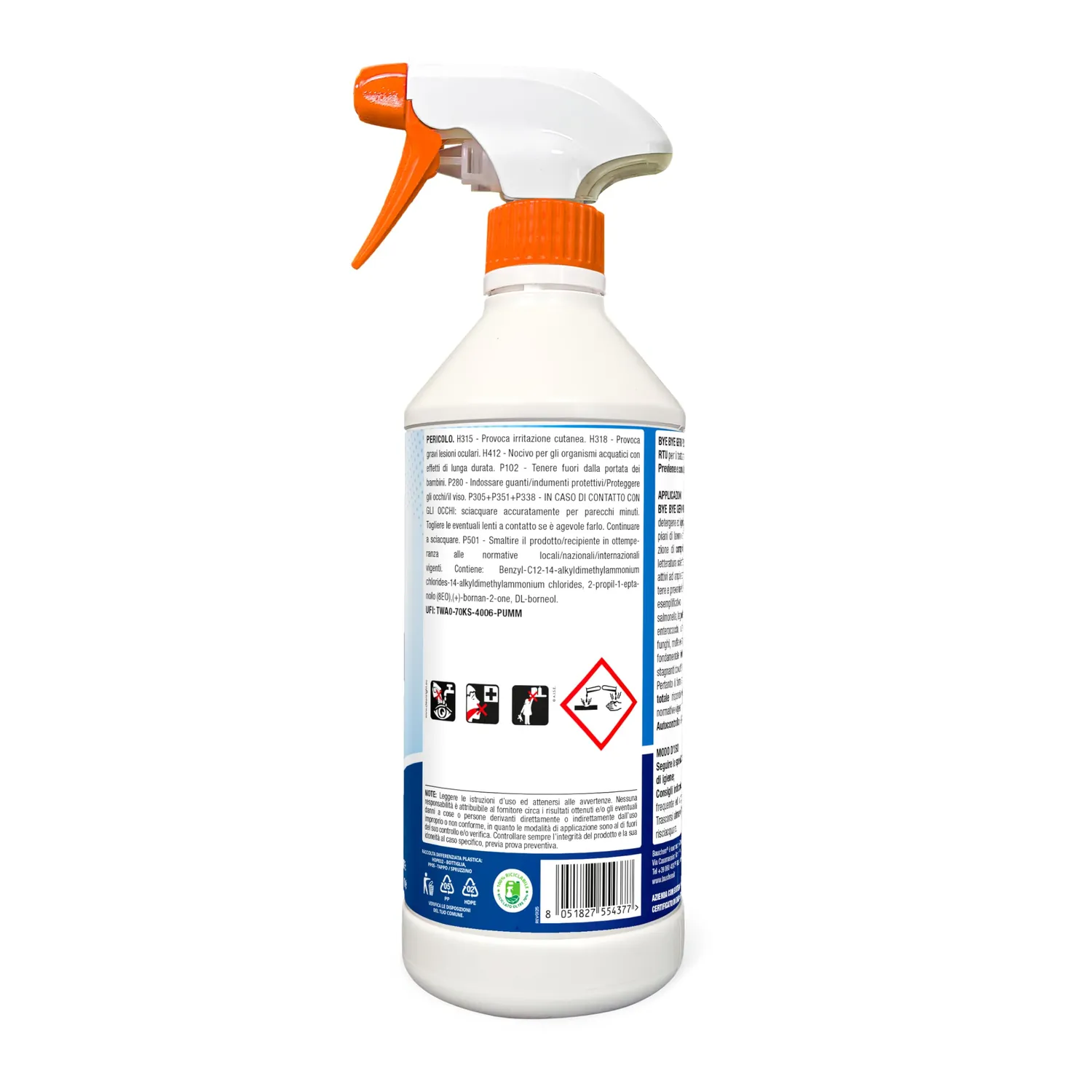 Bauchem Byebye Germ+ Protezione Totale RTU igienizzante 750 ml spray