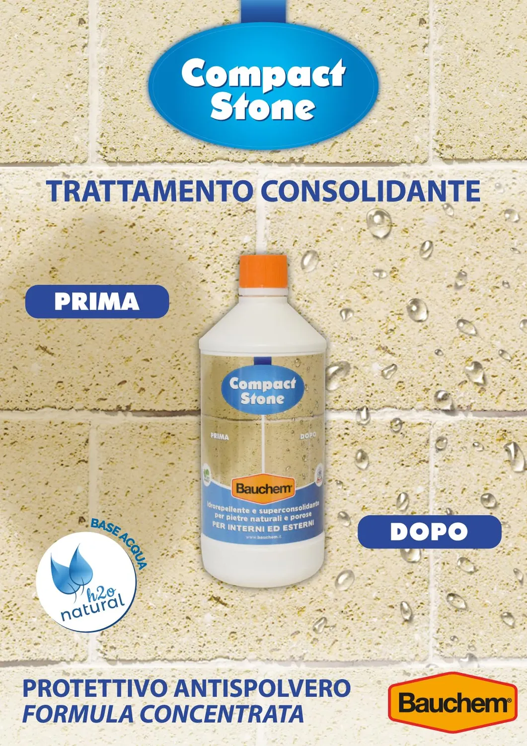 Bauchem Compact Stone consolidante idrorepellente 1 L pietra
