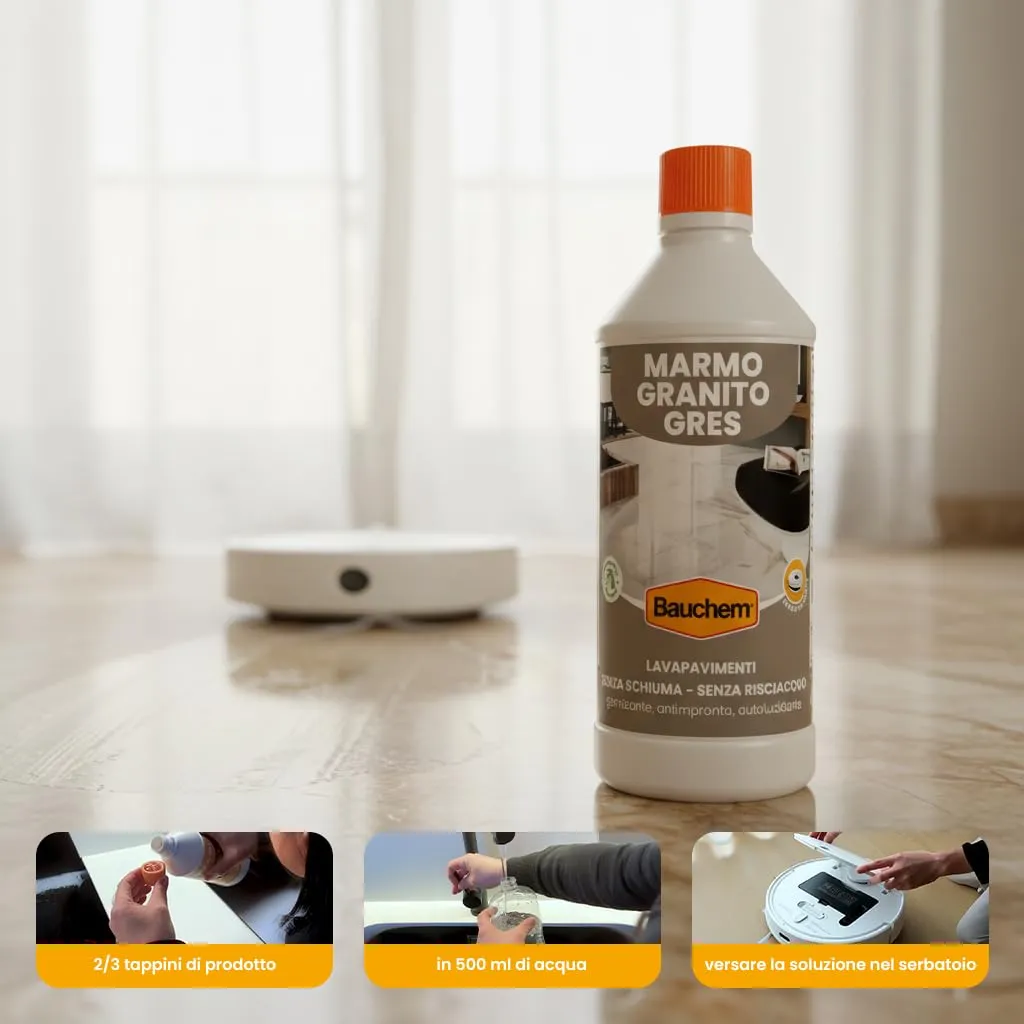 Bauchem detergente pavimenti marmo gres robot 750 ml lucida