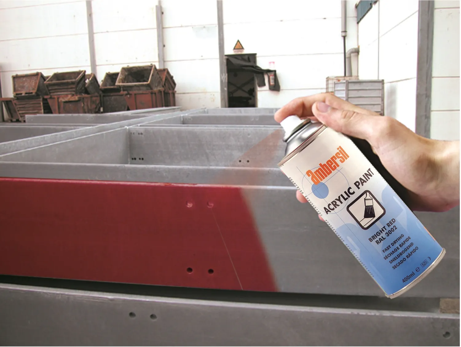 AMB 3000 vernice acrilica spray 6x400ml rosso fiamma
