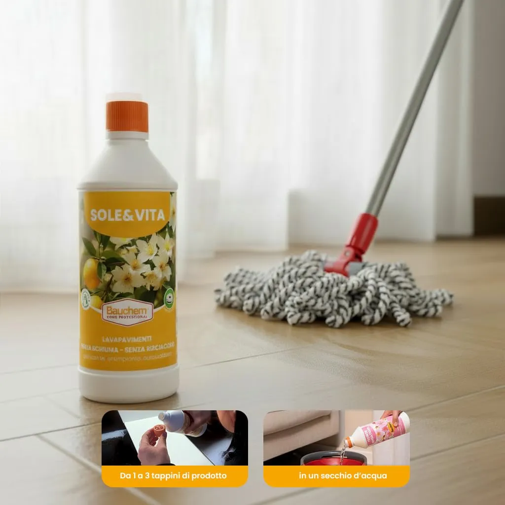 Bauchem Sole & Vita detergente pavimenti 750 ml mela verde