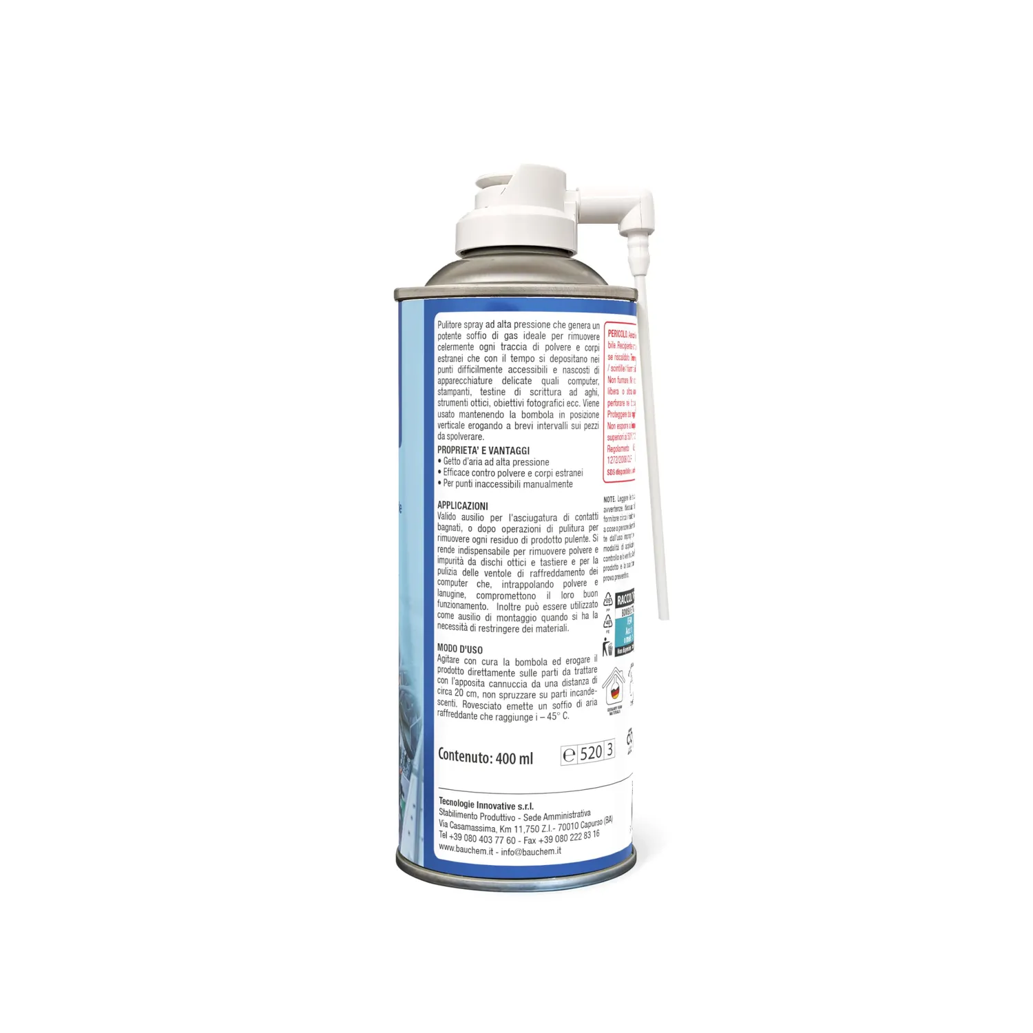 Bauchem Air Ice aria compressa spray 400 ml alta pressione