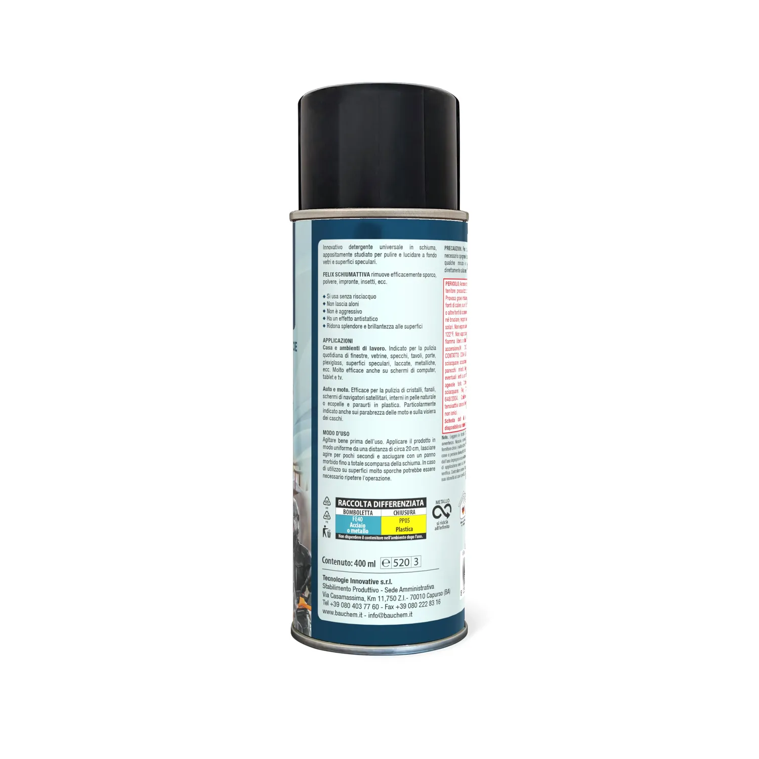 Bauchem Felix Schiumattiva detergente vetri spray 400 ml