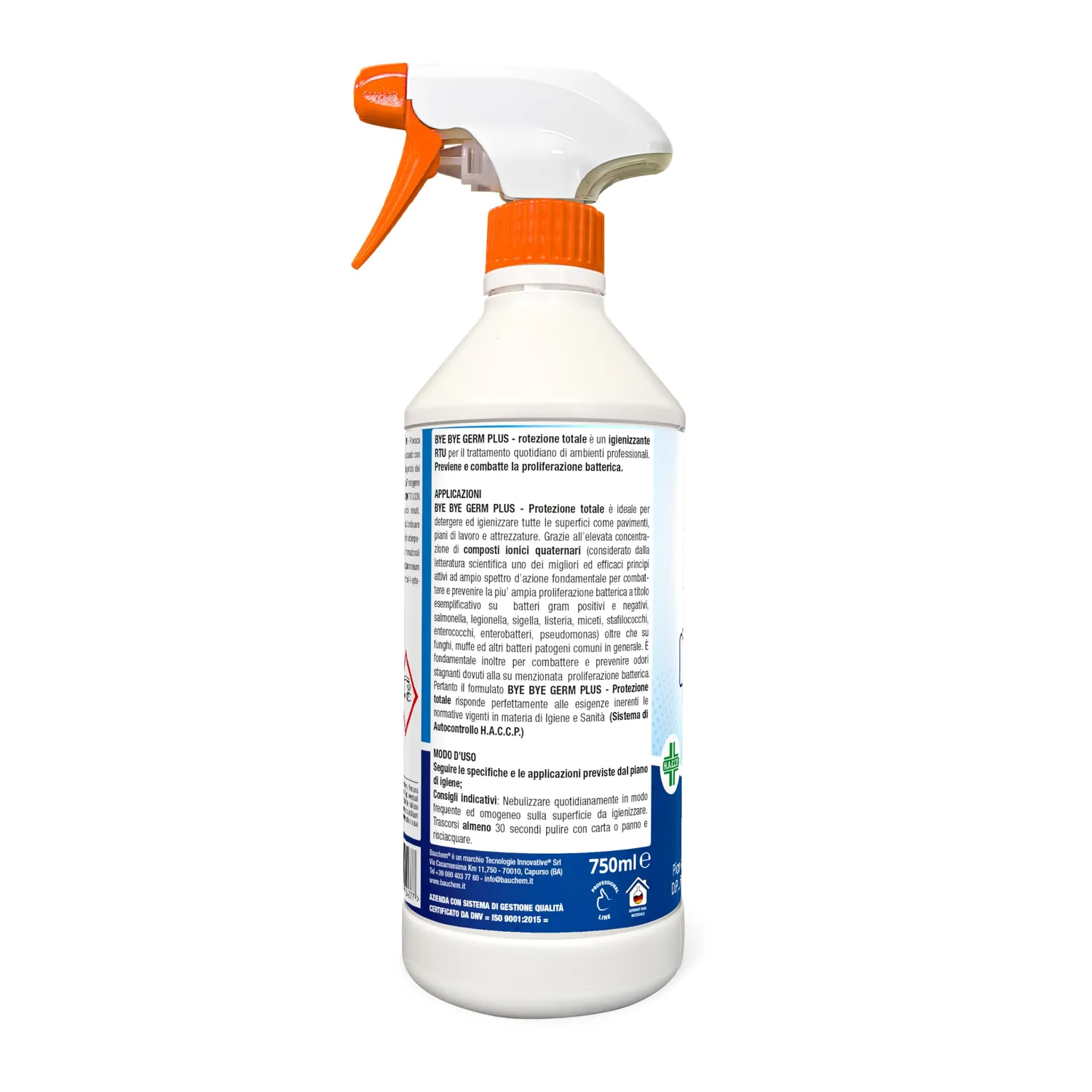 Bauchem Byebye Germ+ Protezione Totale RTU igienizzante 750 ml spray