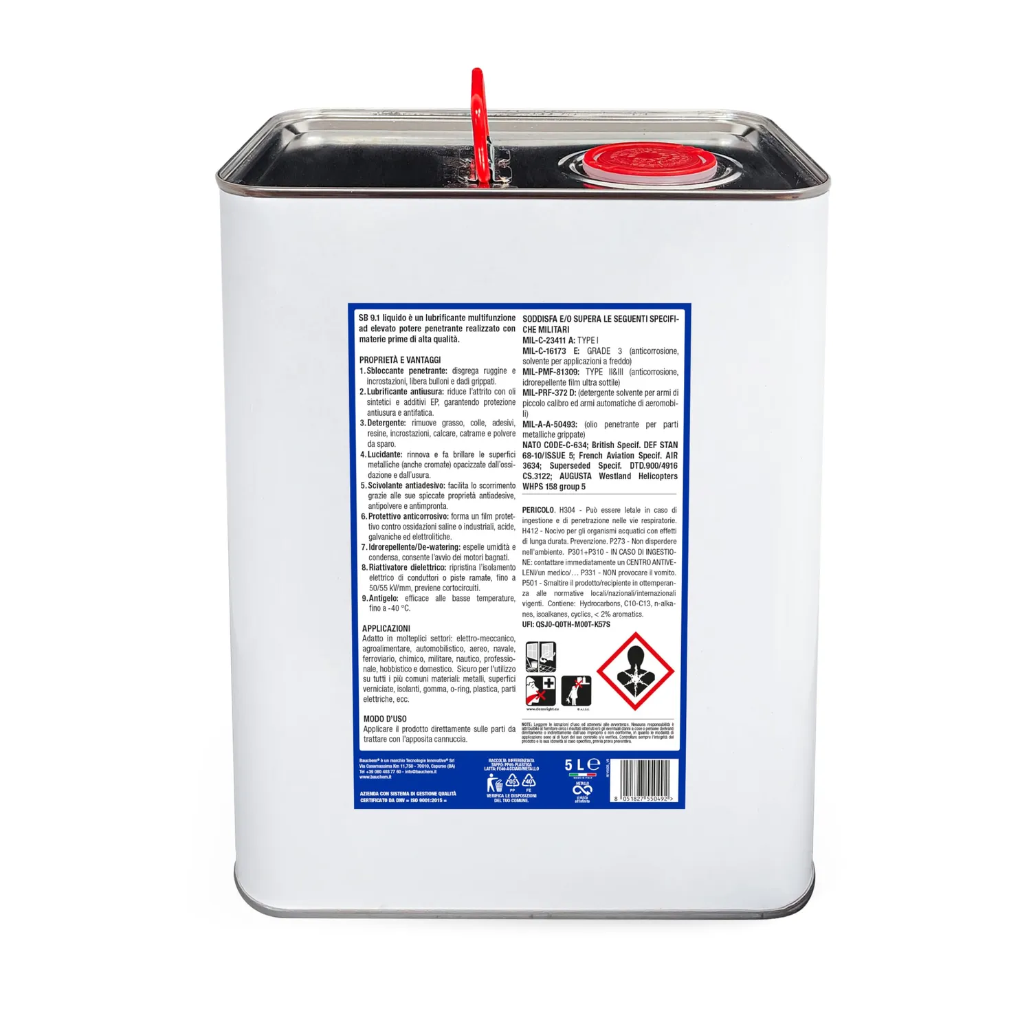 Bauchem SB 9.1 Sbloccante Lubrificante 5 Lt Multifunzione