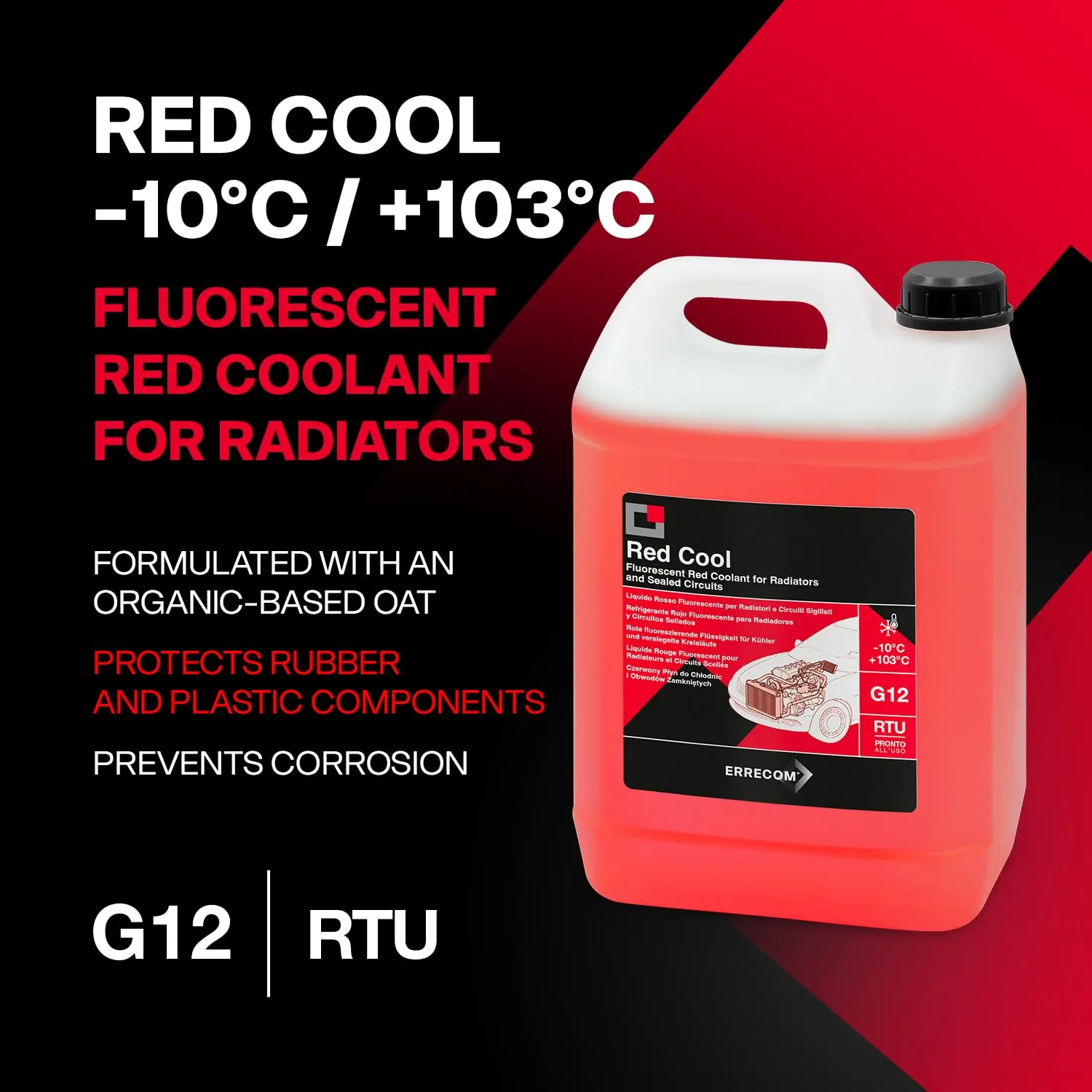 Errecom Red Cool G12 liquido radiatore rosso 5 L -10°C