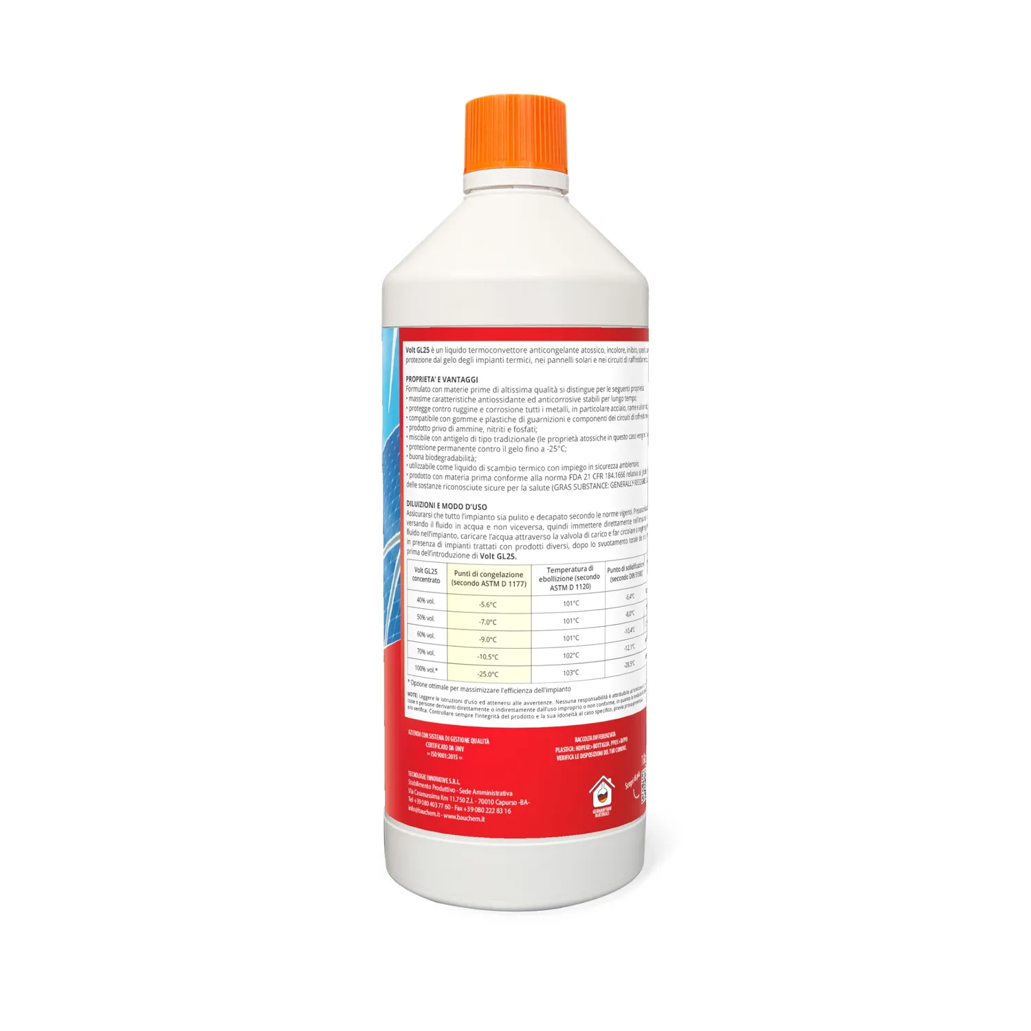 Bauchem Volt GL25 liquido termoconvettore 1 kg antigelo -25°C
