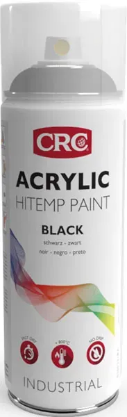CRC Hitemp Paint vernice alte temperature nera 6x400ml