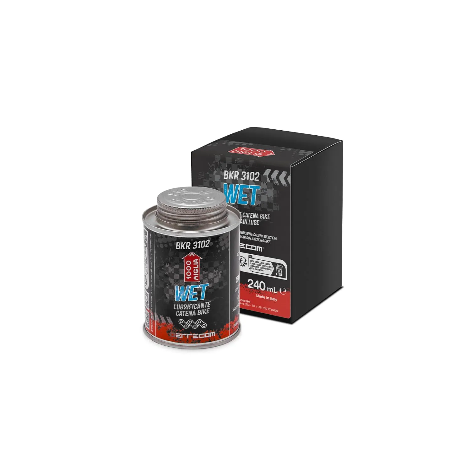 Errecom BKR 3102 lubrificante catena Wet 240 ml pennello