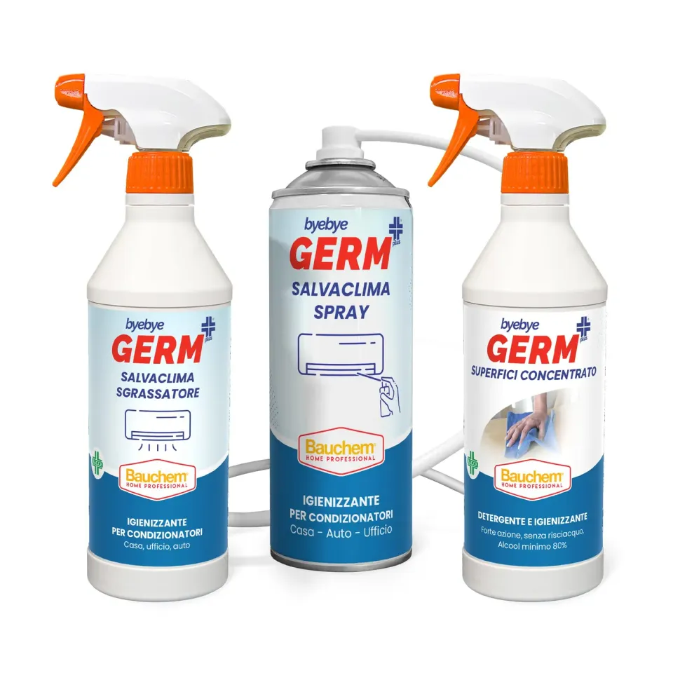 Bauchem Byebye Germ+ Maxy Kit Salvaclima pulizia clima 3 pz completa