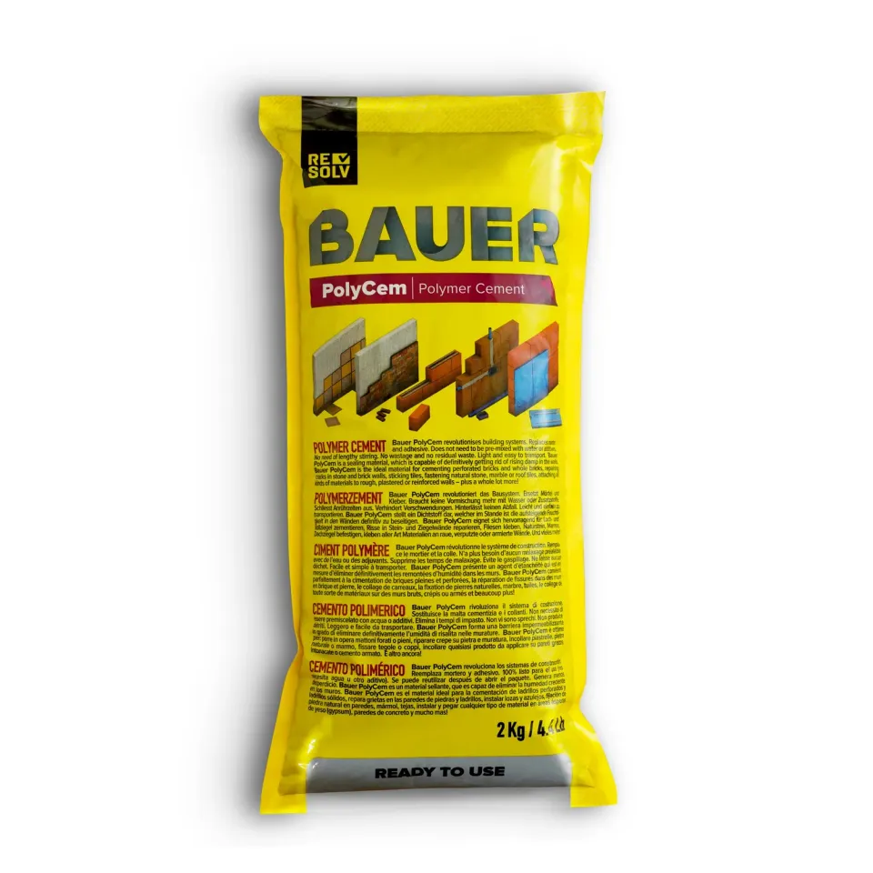 Bauer PolyCem cemento pronto uso grigio 2 kg impermeabile