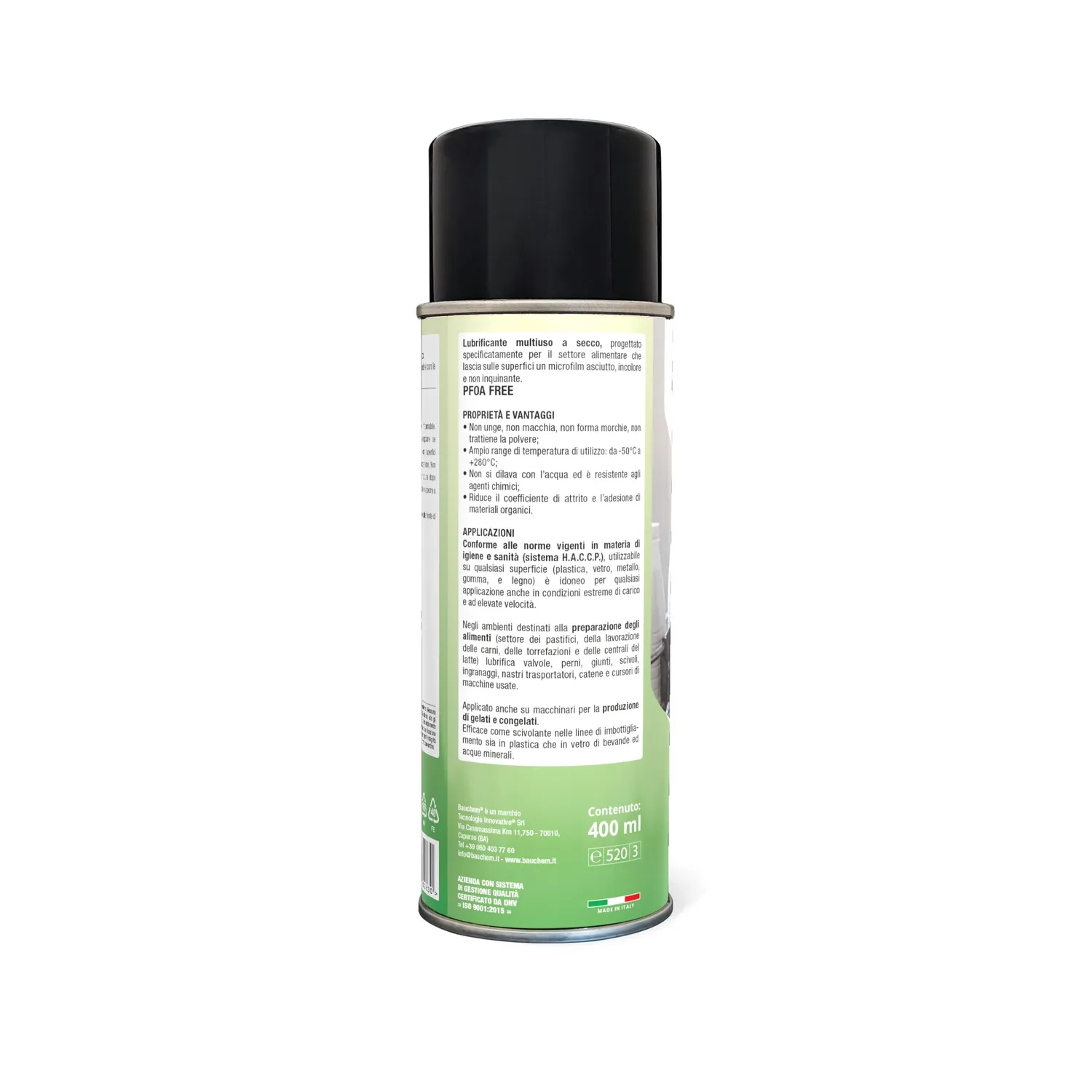Bauchem Lubro Dry Food lubrificante secco spray 400 ml alimentare