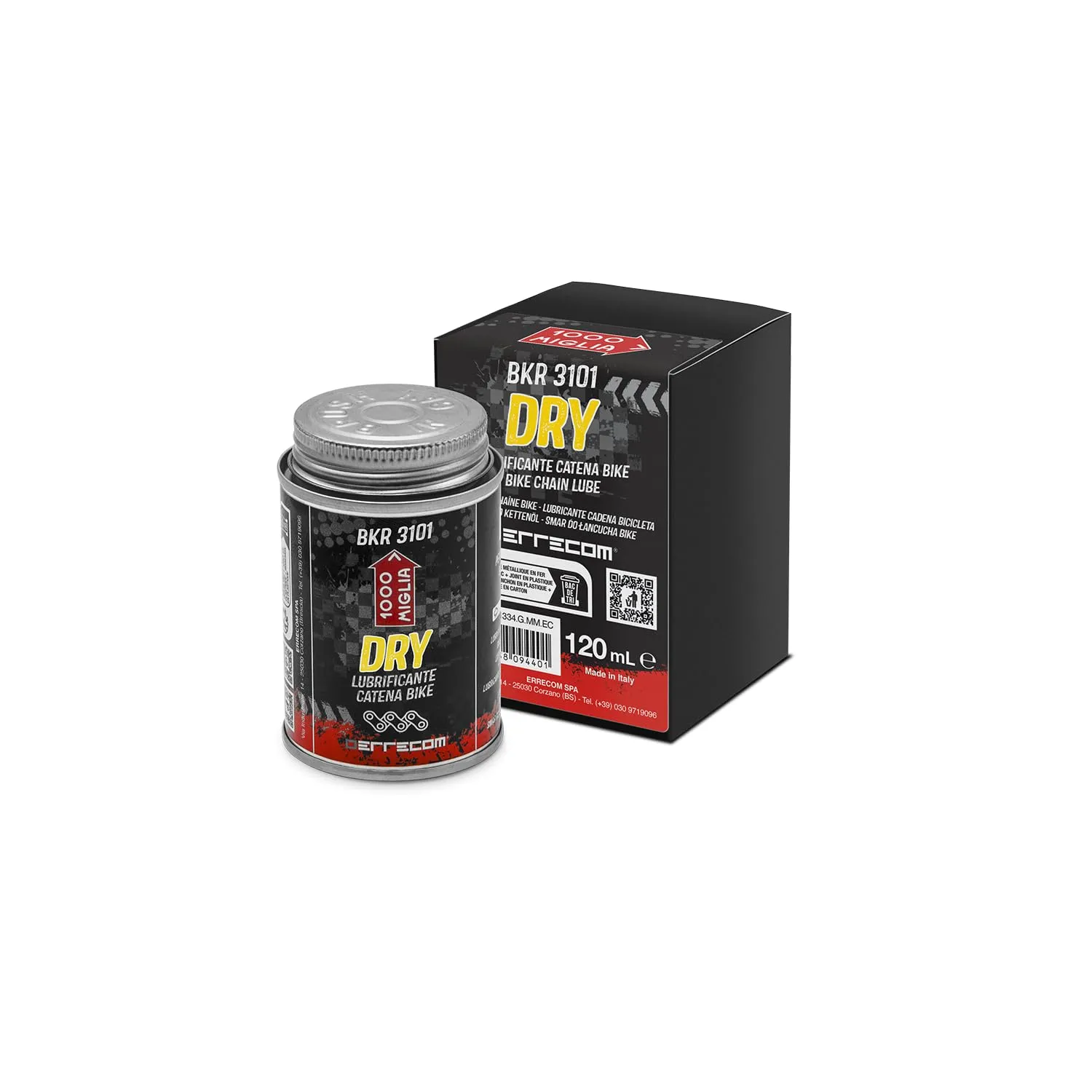 Errecom BKR 3101 olio catena bici Dry 120 ml clima secco
