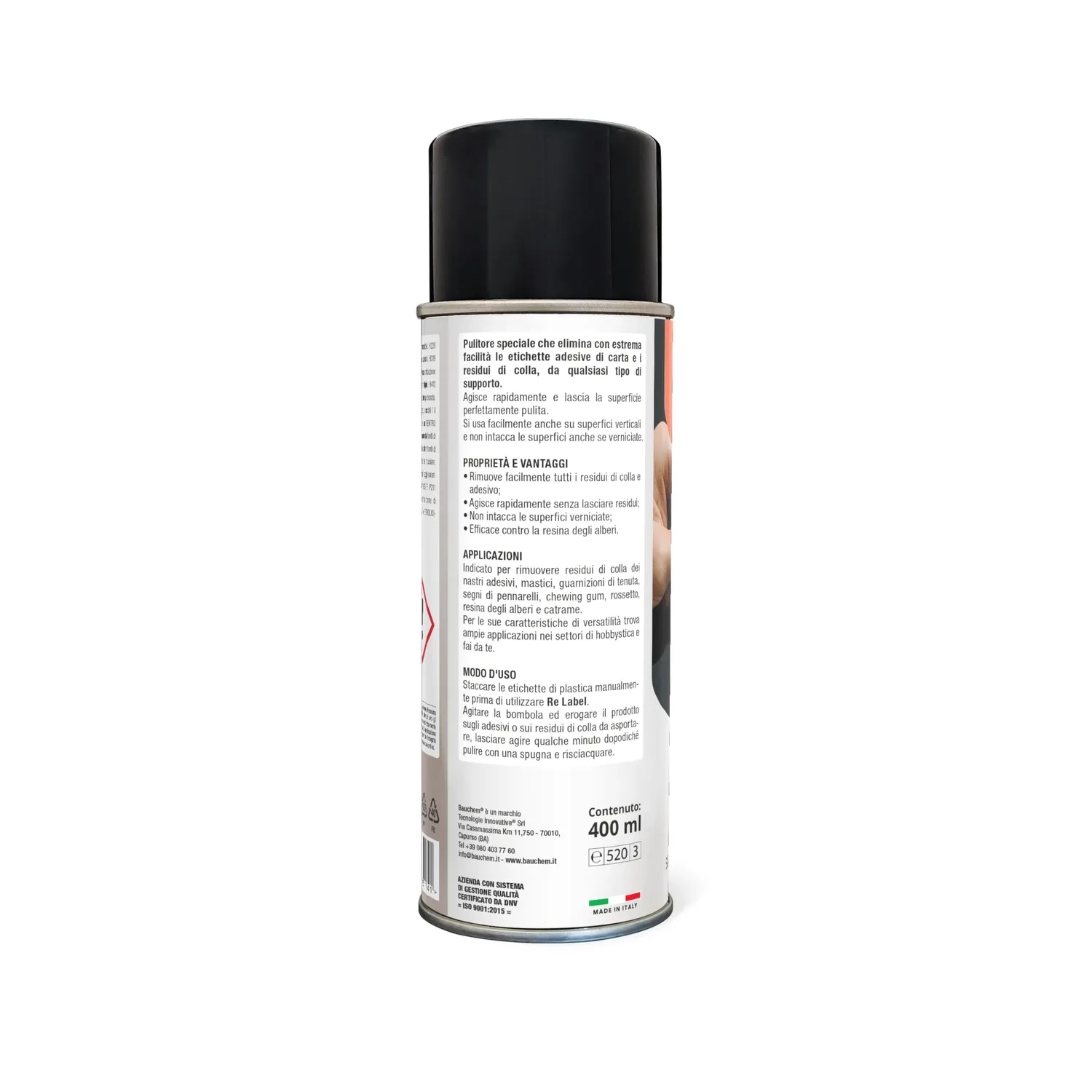 Bauchem Re Label Spray Rimuovi Etichette 400 ml delicato