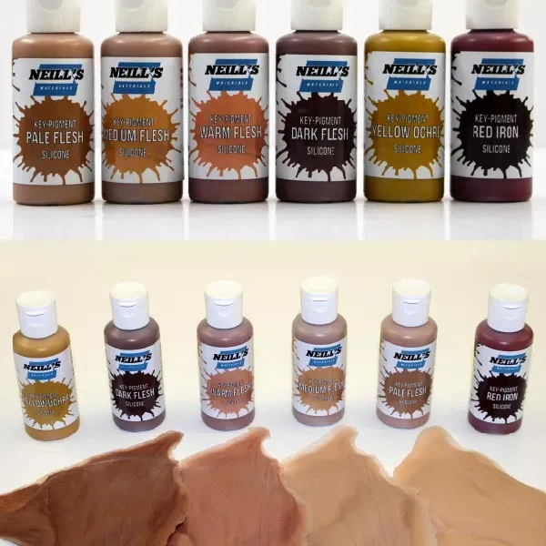 Neill's Materials Key-Pigments pigmenti silicone incarnato