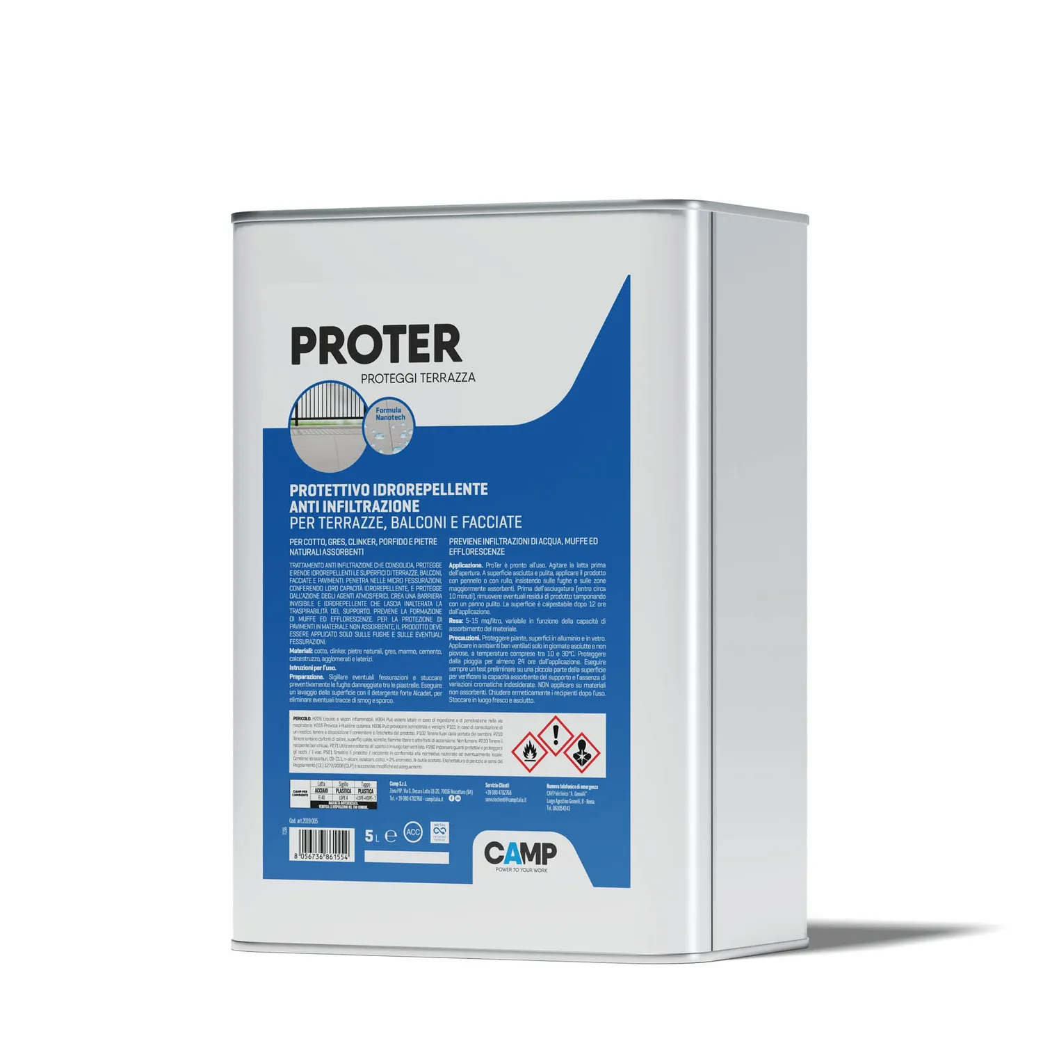 Camp Proter idrorepellente terrazze latta 1 L crepe 1 mm