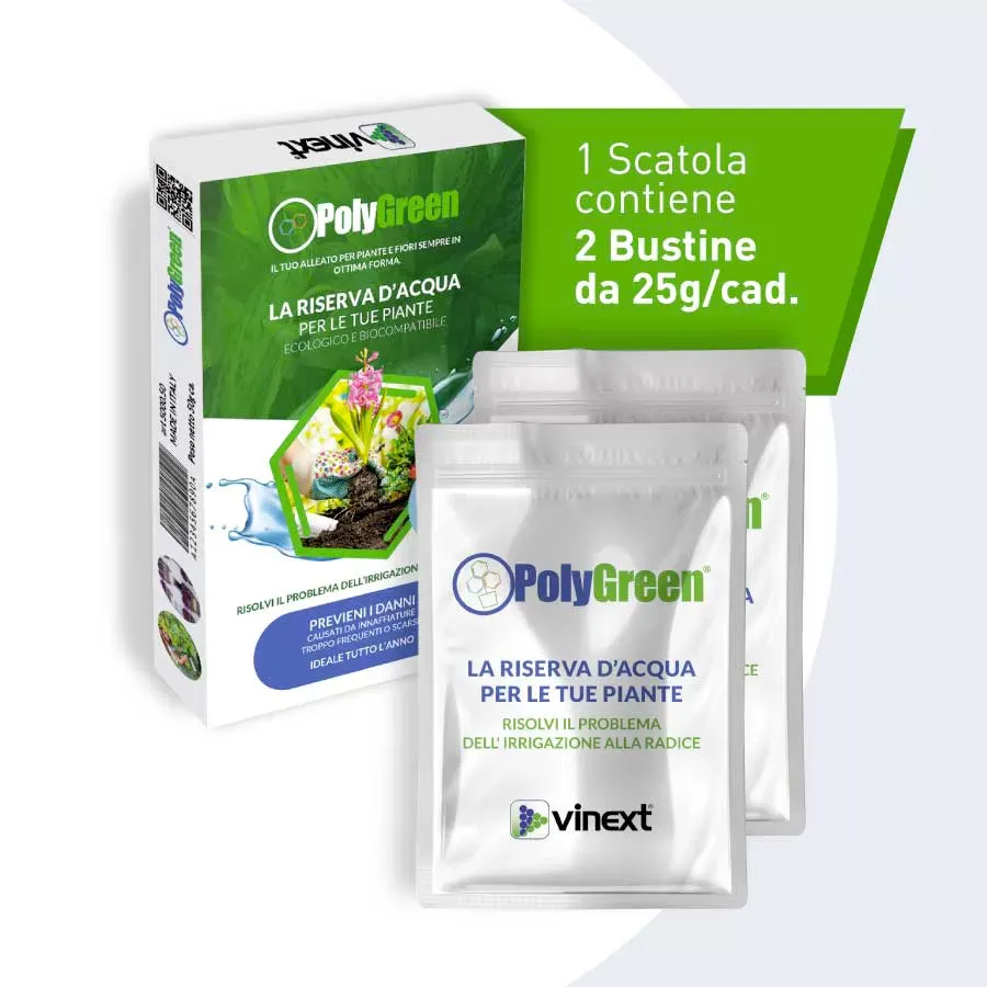 Vinext PolyGreen Kit granuli riserva acqua 100 g piante