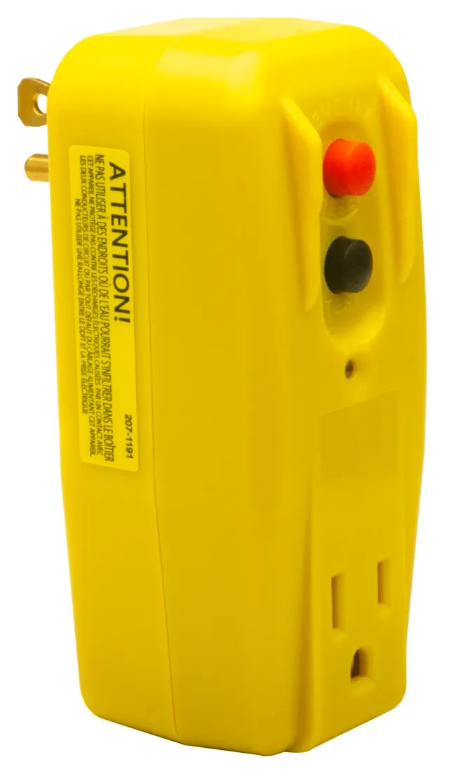 CRC SmartWasher GFCI adattatore presa singola 110V giallo