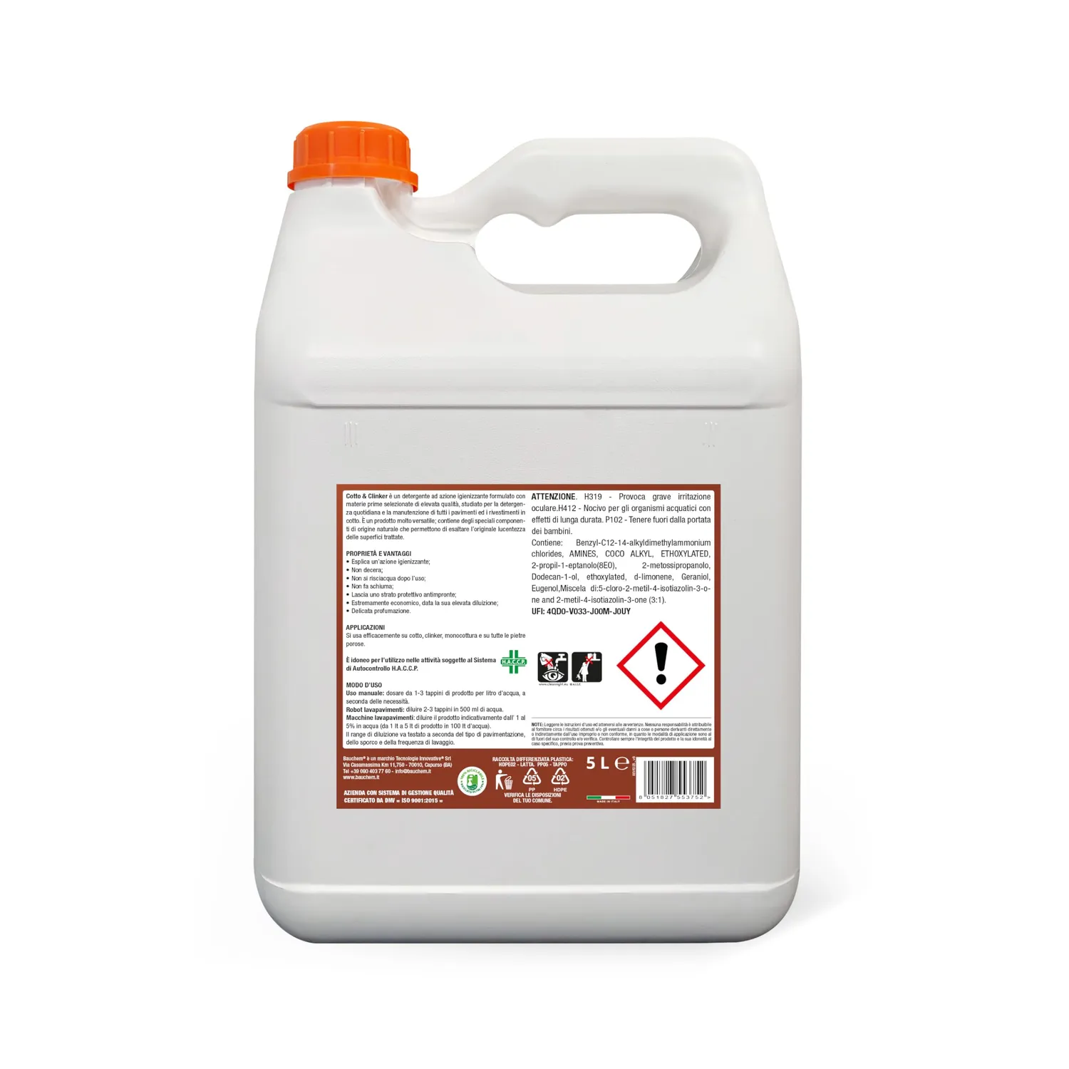 Bauchem Cotto & Clinker detergente pavimenti 5 L autolucidante