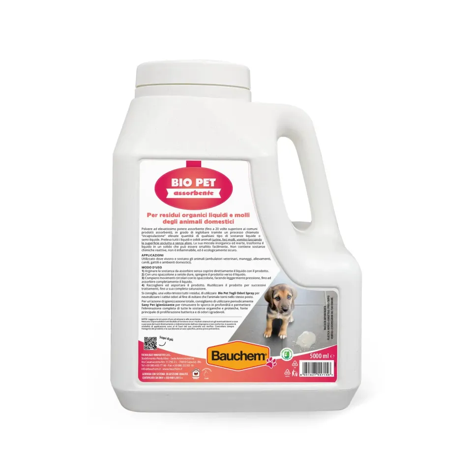 Bauchem Bio Pet granuli assorbenti 5000 ml incapsulanti