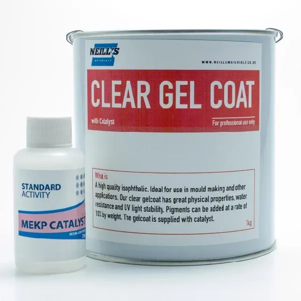 Neill's Materials Clear Gel Coat Resina Trasparente con Catalizzatore